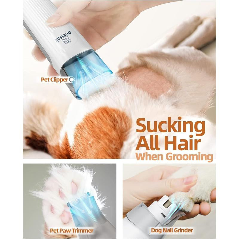 Pet Grooming Kit & Vacuum, Dog Clippers with Grooming Tools for Dogs Cats and Other Animals